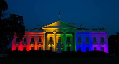 white house rainbow