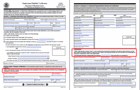 DHS Form I-9