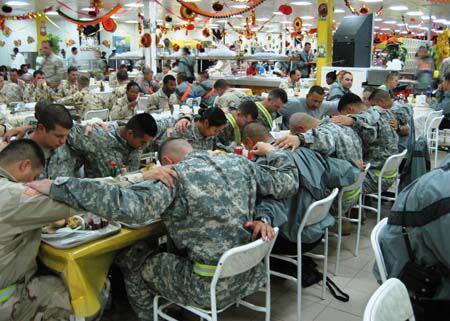 Thankful troops