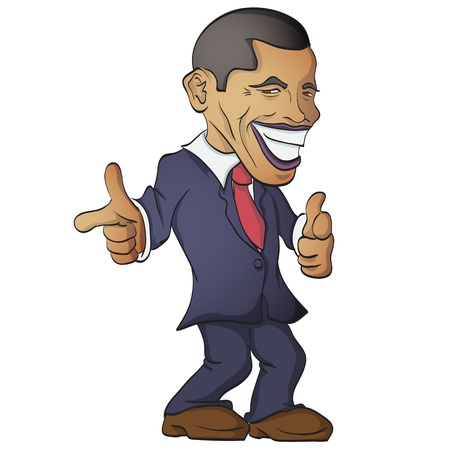 obama: Vector illustration of Barack Obama  Editorial