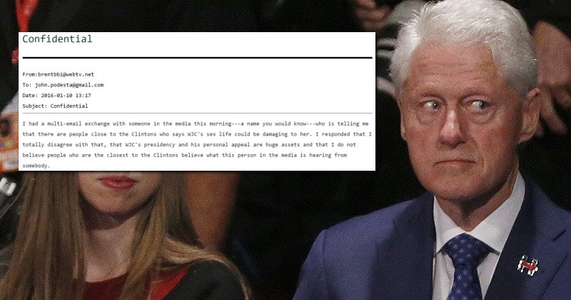 New Wikileaks Emails: Clinton Campaign Insiders Fear Bill's Sex Life Could Sink Hillary