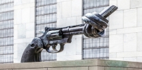 Knotted Gun Sculpture at United Nations, New York City