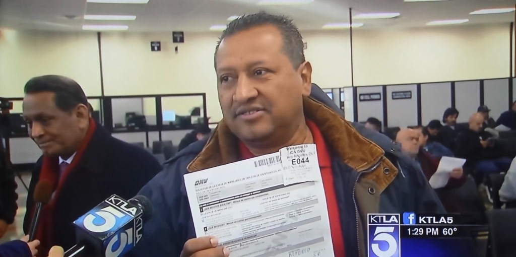 Illegal Immigrants line up at California DMV offices to register to vote