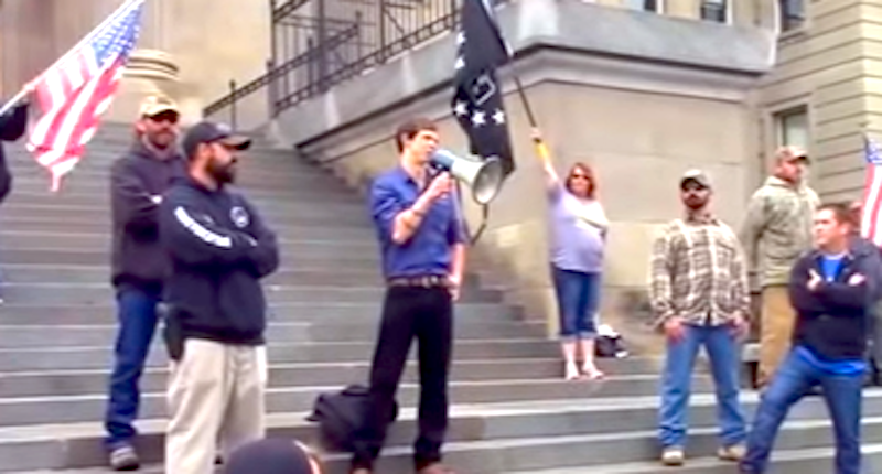 Chris McIntire and other III% Idaho activists (YouTube)