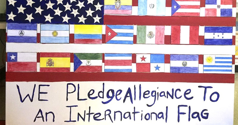 Public School Students Taught To 'Pledge Allegiance To An International Flag'