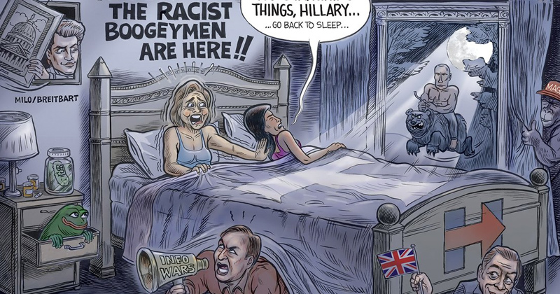 ‘Tinfoil Hillary’ Haunted by Alex Jones, Others in New Artwork
