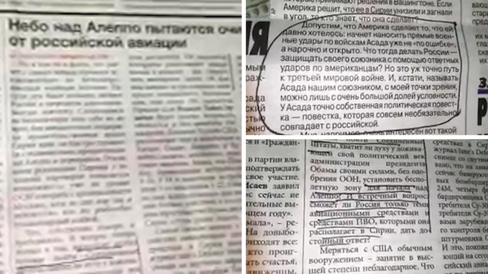 Two Russian papers discuss potential for war between US and Russia over Syria