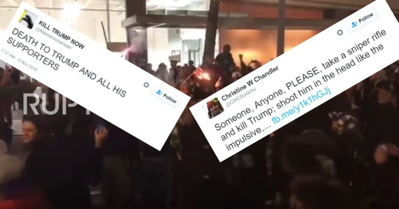 Hillary Supporters Burn American Flag, Riot, Threaten to Kill Trump After Losing Election