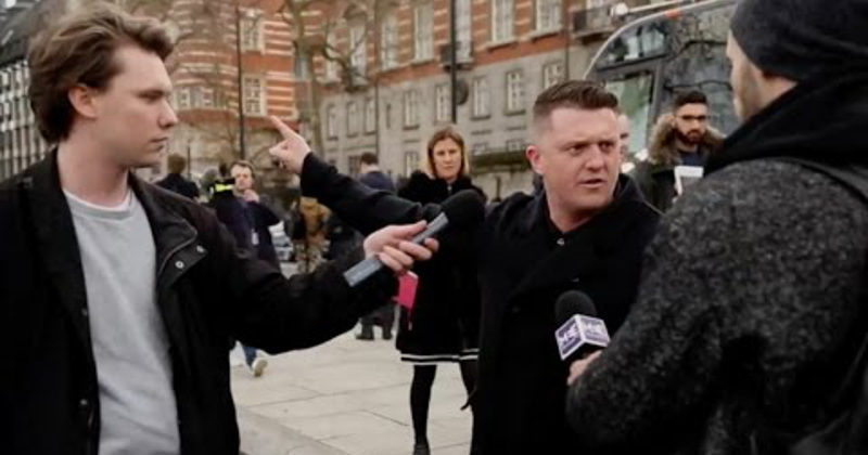 Tommy Robinson Rips into Laughing Leftists at London Terror Site
