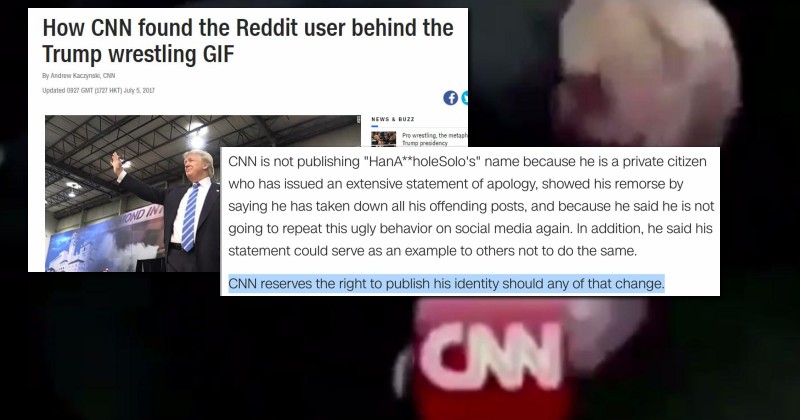 CNN Rocked by Huge Backlash After it Blackmails Creator of Trump/CNN Meme